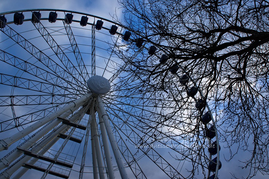 Düsseldorf, Riesenrad am Rheinufer ( Januar 2013 )