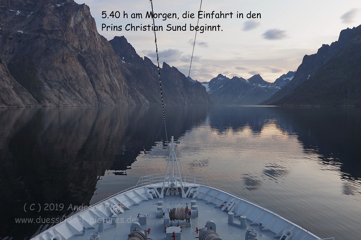 Grönland Kreuzfahrt MS Hamburg, Prins Christian Sund