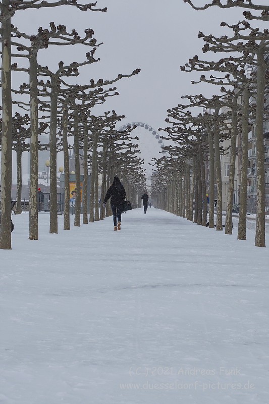 Düsseldorf Schnee Hochwasser 8.2.2021