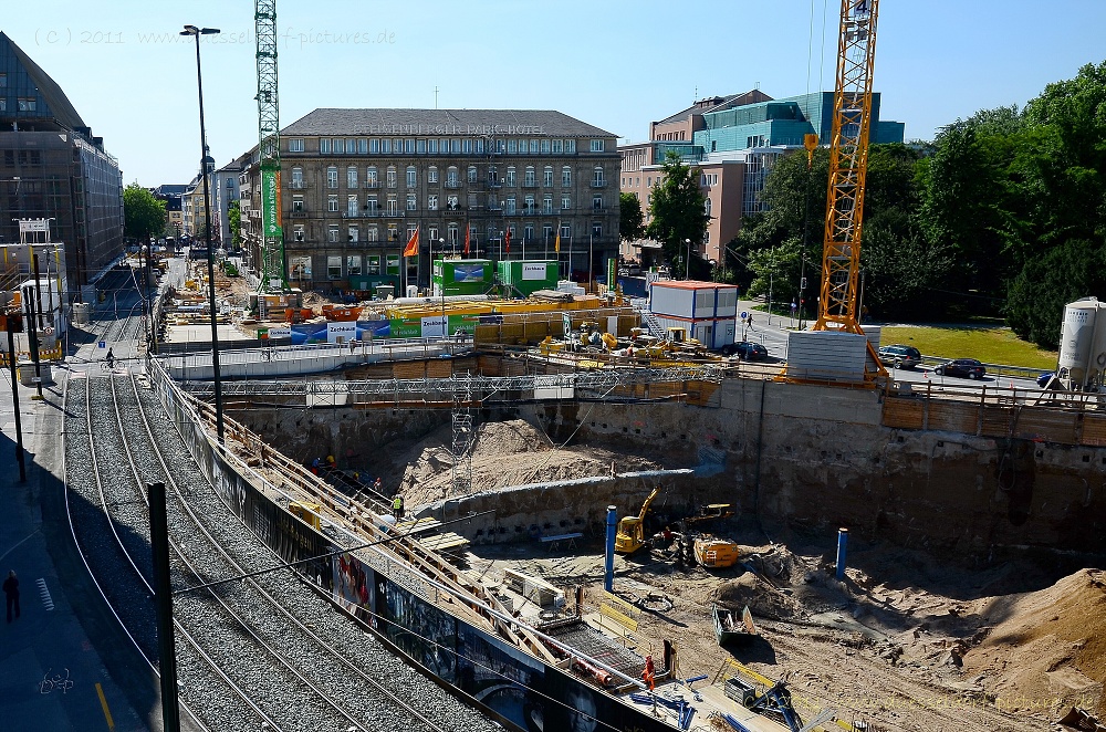 Düsseldorf Baustelle Köbogen / Wehrhahnlinie 1.6.11
